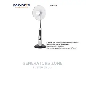 Rechargeable Polystar 18'' Stand Fan (Brand New)