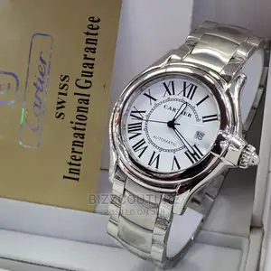 Original CARTIER Silver Steel Watch Available in Store