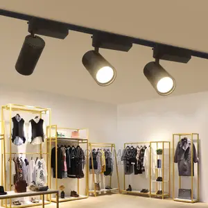 3in1 LED Track Light Black Body Yellow Light