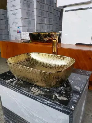 Gold Ceramic Wash Hand Basin