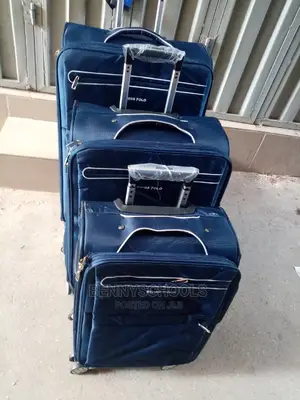 Set of 3 Blue Swiss Polo Traveling Luggage Boxes