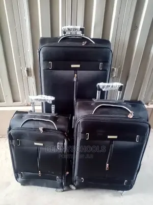 Set of 3 Black Swiss Polo Traveling Luggage Boxes
