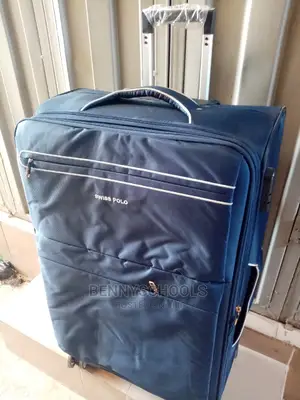 Big Blue Swiss Polo Traveling Luggage Box