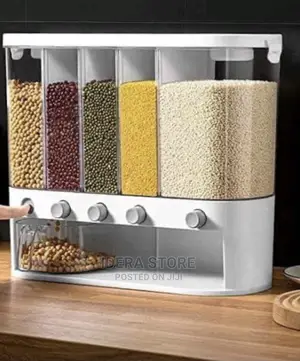 10KG Wall Mounted Divided Rice and Cereal Dispenser 6