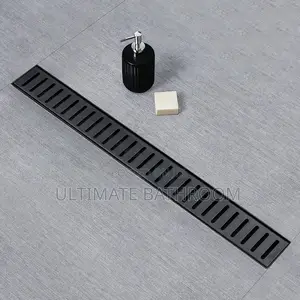 Ideal 60cm Black Linear Bathroom Floor Drain