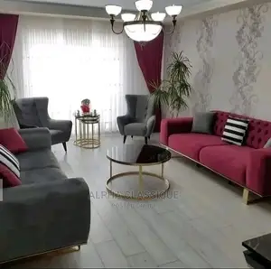 Quality 7 Seater Living Room Fabric Made Royal Sofa Chair.