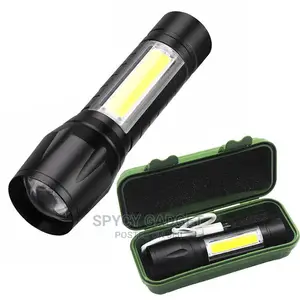 Mini Usb Rechargeable Zoomable Flashlight
