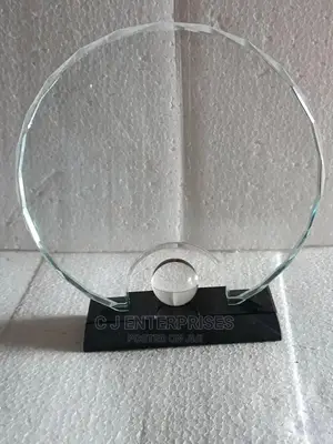 Glass Award Plaque B56