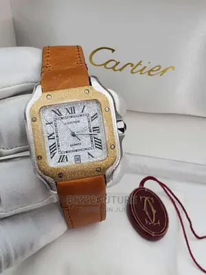 Original CARTIER Leather Strap Watch Available in Store