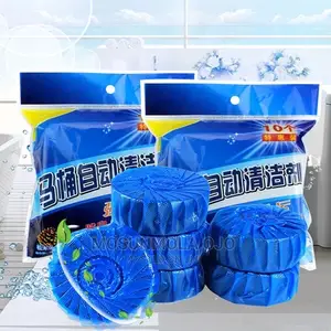 10pcs Blue Automatic Toilet Cleaner Stain Remover Tablet