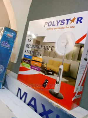 Polystar 12V 7AH Battery 18" Rechargeable Stand Fan