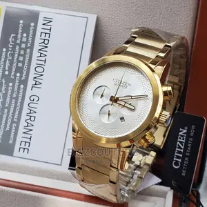Original CITIZEN Gold Steel Strap Watch Available in Store