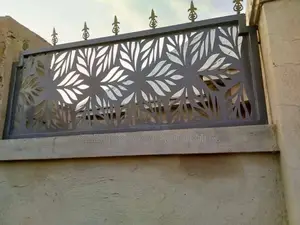 Fence Rail With Laser Cut Design