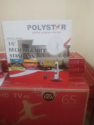 Portable Polystar 18 Inches Rechargeable Standing Fan