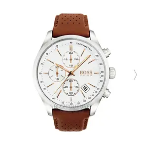 Original HUGO BOSS Brown Leather Strap Available in Store