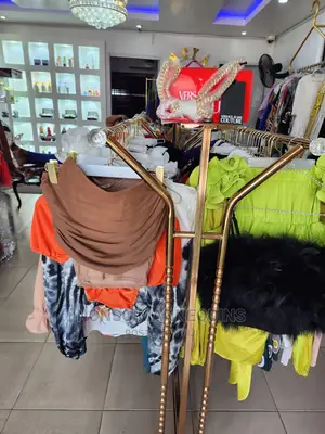 Gold Colour Double Clothes Rack