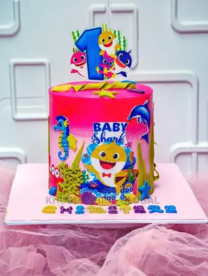 Baby Shark Character Birthday Cake for Kids