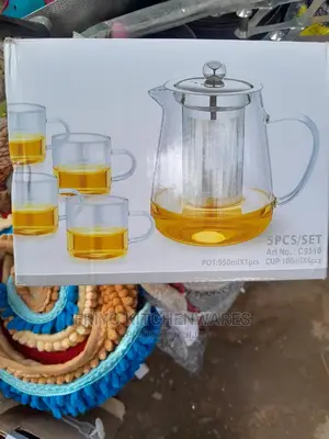 Transperent Arabian Tea Set With 4cups