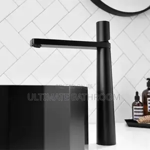 Long Black Basin Mixer Tap