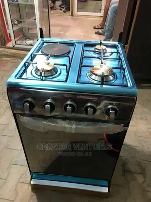 Nexus Gas Cooker,3x1 Burner,Black Color,Golden Bunner.