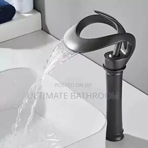 Full Brass Black Fountain Basin Mixer