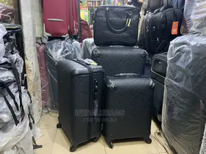 Set of Imported Quality Black Lv Traveling Luggage