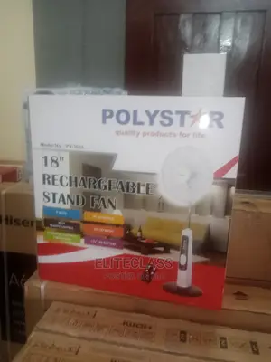 Polystar 18 Inches Rechargeable Standing Fan With Efficiency