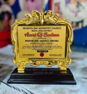 Golden Award Plaque