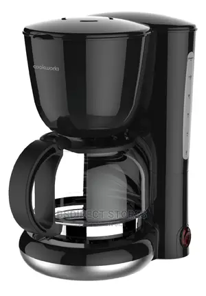 Cookworks Black Filter Coffee Maker 10 Cups Capacity 1.25L