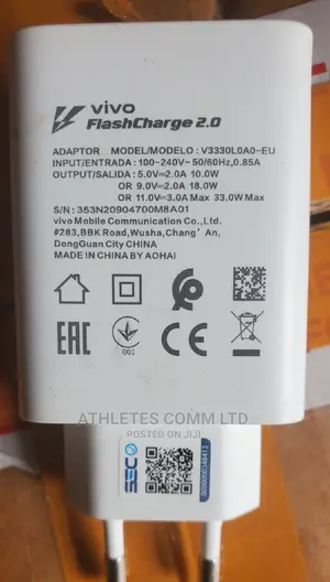 Original Vivo 33watts Flashcharge 2.0 Charger