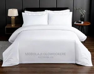 Quality Pure White Duvet Bedsheet and 4 Pillowcases