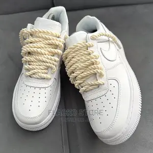 Original Nike Air Force 1 Custom Chunky Lace White Sneakers