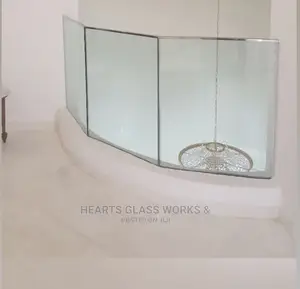 10mm Tempered Glass Barricades Handrail ( Curved Glass)
