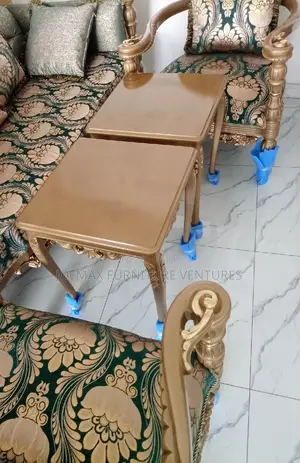 Luxury 8 Seater Living Room Fabric Made Royal Sofa Chair.