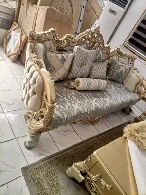 Luxury 8 Seater Living Room Fabric Made Royal Sofa Chair.
