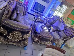 Quality 8 Seater Living Room Fabric Made Royal Sofa Chair. 