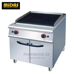 Gas Lava Rock Grill With
Cabinet