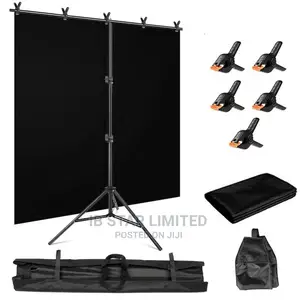 Black Screen Backdrop 5 X 6.5ft Frame Video Photo Stand Kit