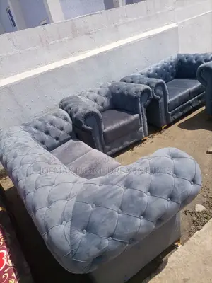 Luxury 7 Seater Living Room Fabric Made Royal Sofa Chair.