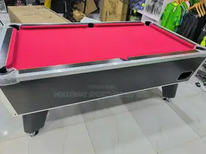 Red Felt Snooker Pool Table Hdf Coin Only