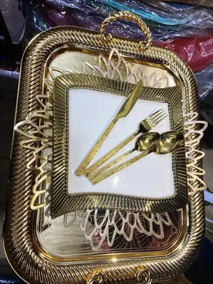 Quality 6pcs Scratch Gold Stainless Steel Spoon