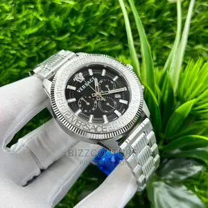 Original VERSACE Silver Steel Watch Available in Store