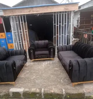 Quality 6 Seater Living Room Fabric Made Sofa Chair.