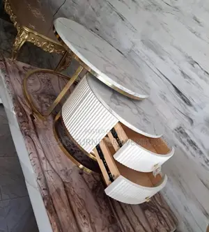Marble Center Table With Drawers.