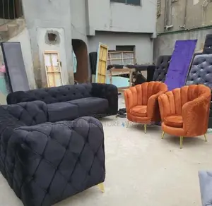 Quality 7 Seater Living Room Fabric Made Sofa Chair.