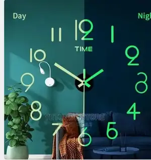 3D Luminous Wall Clock Frameless Acrylic DIY Clock Stickers