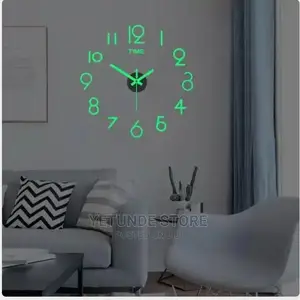 3D Luminous Wall Clock Frameless Acrylic DIY Clock Stickers