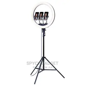 18 Inches Ring Light With 3 Phone Holder Remote