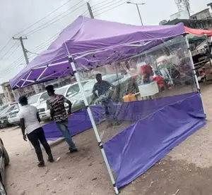 10x10ft Foldable Canopy With 3 Side Covers