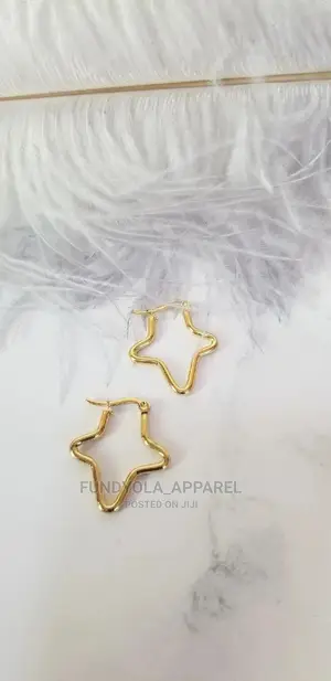 Pure Stainless Steel Loop Gold Earring